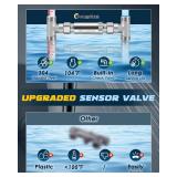 Moonshan Instant Hot Water Recirculating Pump with Stainless Steel Sensor Valve 20-inch PEX Supply Lines Water Circulator Pump with Smart Plug for Tank Water Heaters 3-Speed Control Extremely Quite - 