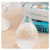 Storm Glass Weather Station Predictor, Barometer Bottle with Wood Base for Home and Office Decorationï¼Romantic Gifts for Birthday Thanksgiving and Christmas - Weather Station (Large)