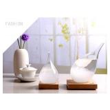 Storm Glass Weather Station Predictor, Barometer Bottle with Wood Base for Home and Office Decorationï¼Romantic Gifts for Birthday Thanksgiving and Christmas - Weather Station (Large)