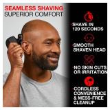 Remington Balder Pro Electric Razor for Head XR7000A - Premier Wet/Dry Bald Head Shaver, Flex Blades for a Close Shave, Cordless Rechargeable, Effortless Head Shaving with Precision Dual Track Heads