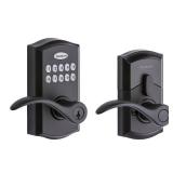 Kwikset SmartCode 955 Pembroke Light Commercial 10-Button Keypad Electronic Lever, Featuring Convenient Keyless Entry, 3-Year Batter Life and High Traffic Durability Matte Black - Retail: $92.9