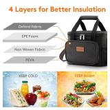 Lifewit Large Lunch Bag Insulated Lunch Box Soft Cooler Cooling Tote for Adult Men Women, Black 12-Can (8.5L)