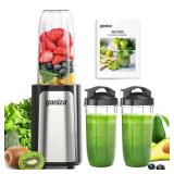 Ganiza Blender for Smoothies, 14Pcs Personal Blender for Shake and Smoothies for Kitchen with 3 Portable Blender Cups (1x24oz & 2X17oz), Single Serve Smoothie Maker, Nutritious Recipe Smoothie Blender