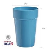 US Acrylic Spectrum Unbreakable Plastic 10 ounce Stackable Juice Tumblers in 8 Assorted Colors | Set of 16 Kids Drinking Cups | Reusable, BPA-free, Made in the USA, Top-rack Dishwasher Safe