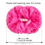 Extpro 6Pcs Cheerleading Pom Poms Matte Metallic Foil Cheer Pompoms with Baton Handle, Kids Adults Team Spirit Cheering Stuff for Sports Games Carnival (Matte Rose Pink)