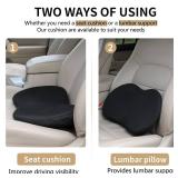 Livtribe Car Seat Cushion - Memory Foam Car Seat Pad - Sciatica & Lower Back Pain Relief - Car Seat Cushions for Driving - Road Trip Essentials for Drivers(Black)