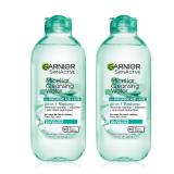 Garnier Micellar Water with Hyaluronic Acid, Facial Cleanser & Makeup Remover, Hydrating and Plumping, For All Skin Types, Vegan, Cruelty Free, 13.5 Fl Oz (400mL), 2 Count