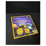 NATIONAL GEOGRAPHIC Kids Window Art Kit - Stained Glass Solar System Arts & Crafts Kit with Glow in The Dark Planets Use as Window Suncatchers Hanging Decor from Ceiling Mobile Space Room Dcor