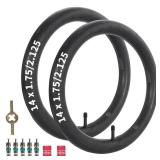 14 x 2.125 Bike Inner Tube Compatible with 14x1.75 14x1.9 14 x 1.95 14 x 2.10 14 x 2.125 Kid Bike Mountain Bike Tire Tube, with 32mm Schrader Valve-2 Pack