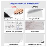 Kassa Reusable & Removable White Board Wallpaper | 1.4ft x 8ft Self Adhesive Dry Erase Contact Paper | 3 Markers & Eraser Cloth Included | for Home, Office, School & Kids Art & Decoration