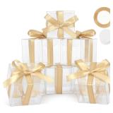 COTOPHER 60 Pcs Clear Favor Boxes, 1.5x1.5x1.5 Inch Clear Single Chocolate Truffle Boxes Plastic Mini Cube Boxes Small Gift Boxes for Wedding Favors Baby Shower