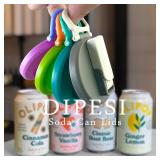6 pack 6 color Soda Can Lids with Straws, Reusable Silicone Straws Soda âCan Covers, BPA-Free,Airtight Seal, Easy to Use, Prevents Spills, Fits Standard Cans. (Colour mixture)