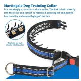 Mayerzon Martingale Collar for Small Medium Large Dogs, Patented Anti Pull Dog Collar with Reflective Strip and Buckle for Walking Training, Safe for Night Walk(L, Blue)