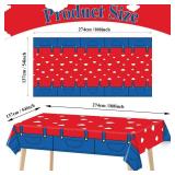 3 Pieces Super Brother Games Party Tablecloth Plastic Super Video Games Tablecover Super Bros Birthday Table Cloths Cartoon Games Theme Party Decoration for Kids Birthday Baby Shower 108 x 54 Inch