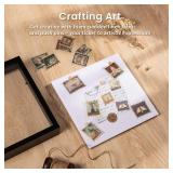 Califortree 8x8 Shadow Box Frame with Soft Linen Back - Push Pins Included, Memory Box Display Case for Flower, Tickets and 3D Items, Black