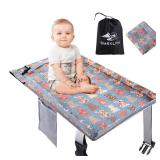 Toddler Airplane Travel Bed, Airplane Seat Extender Footrest for Kids, Portable Baby Travel Essentials for Flying, Kids Plane Bed Foot Leg Rest for Flights