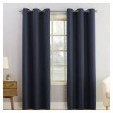 No. 918 Montego 2-Pack Casual Textured Semi-Sheer Grommet Curtain Panel Pair