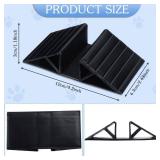 Geelin 6 Pcs Pet Gate Support Feet Freestanding Dog Gates Stabilizer Feet Plastic Triangle Reinforcement Fitting Dog Panel for Configurable Isolation Fence Free Standing Pet Gate Fence, Black
