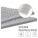 WELLUP Brushed Nickel 10ââ Corner Shower Shelf Bathroom Shower Shelves, 2 Pack Triangular 304 Stainless Steel Shower Corner Shelf for Tiled Walls, No Drilling