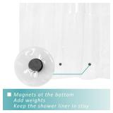 Mrs Awesome Shower Curtain Liner with 6 Magnets Clear Thick PEVA, Premium Waterproof Plastic Shower Curtain Standard Size 72 x 72 inch, Clear