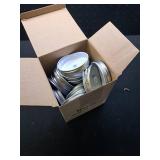 Honoson 20 Pcs Regular Mouth Mason Jar Straw Lids 2.7 Inch Metal Stainless Steel Mason Jar Drinking Lids with Straw Hole Leak Proof, Silver