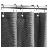Tititex Solid Grey Cloth Fabric Shower Curtain Liner with 2 Magnets - Texture Soft Hotel Quality Waterproof Shower Liner, Light-Weight & Machine Washable 36x72 inch