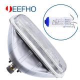 JEEFHO H6054 Super Vision Crystal Headlight, Halogen Sealed Beam Headlight, (7âsquare,200mm), Replaces# H6054