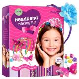 Headband Making Kit for Girls - Easter Arts & Crafts -Make Your Own Fashion Headbands for Kids - DIY Hair Accessories Set - Gift for Ages 5-12 Year Old Girl - Little Children