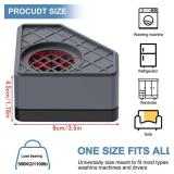 Anti Vibration Pads, SEISSO Washing Machine Foot Pad Stabilizer, Double Heighten Non Slip Shock and Noise Cancelling Support Mat, Stops Washer Dryer Moving Shaking Walking Skidding Protects Floor