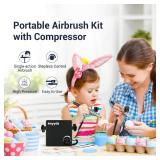 imyyds 40PSI Airbrush Kit with Compressor, Stepless Adjustable Air Brush Kit with Air Compressor, Portable Airbrush Gun Kit, Airbrush Compressor Kit for painting, Nails, Modeling, Cake