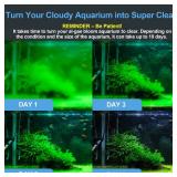 VCRAZE Fish Tank Filter with U - V Light & Timer (3/6/12/24 Hours) for Green Water Cleaning, Aquarium Filter with Aeration Turtle Tank Filter with Pre-Filter Sponge for Tanks 40-70 Gallon