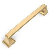 Amerdeco 10 Pack Champagne Bronze Cabinet Pulls 5 Inch(128mm) Hole Center Cabinet Hardware Kitchen Cabinet Handles for Bathroom Drawer Pulls Dresser Pulls ZH0002