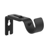 Anndason Heavy Duty Adjustable Curtain Rod Brackets Rod Holders for 1 Inch Rod, Black Color, (Set of 4,Black)