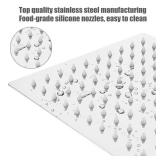 NearMoon Rain Shower Head, High Flow Stainless Steel Square Rainfall Shower, High Pressure Design, Awesome Shower Experience Even At Low Water Flow (8 Inch, Chrome Finish)