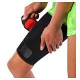 Adjustable Thigh Brace Support, Quadriceps Support and Thigh Wraps for Men and Women. Unisex Breathable Neoprene Non-Slip Hamstring Compression Sleeve