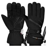 MORXPLOR Winter Ski Snow Gloves Men Women,Waterproof Windproof Touchscreen Snowboard Gloves,3M Thinsulate Insulated Warm Winter Snowmobile Glove