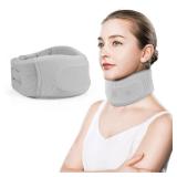 Neck Brace for Neck Pain and Support, Neck Support Brace, Adjustable Cervical Collar, Gray, 3" Tall, 19.5" Long