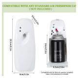 Automatic Air Freshener Dispenser, Home indoor Wall-mounted Automatic Adjustable Fragrance Aerosol Sprayer for Bathroom, Hotel, Office and Public Area,White,Air Freshener Spray Refill not included
