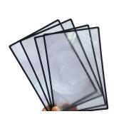 4pcs Page Magnifier for Reading, 3X Magnifying Lens Sheet/Bookmark Flat Magnifier Lenses Lay on Page, Magnifying Fine Print, Flexible Lens, by HYMAOME