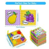 OKOOKO Soft Baby Books 12PCS Soft Cloth Books Bath Books Crinkle Washable Non-Toxic Early Education Preschool Learning Toy for Newborns Babies Infants Toddlers Kids