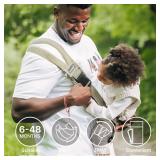 GOOSEKET 365 Toddler Carrier, 100% Cotton, Lightweight, Easy-to-USE, Portable, Suitable from 6-48 Months, Supports UP to 44LBS (Beige)