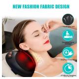 iKristin Back Massager, Shiatsu Neck Massager with Heat, Electric Back Massager for Shoulder, Back, Leg, Deep Tissue Kneading Massage to Relief Muscles, Massage Pillow for Mom/Dad/Women/Men
