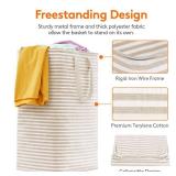 Lifewit 2 Pack Laundry Hamper Large Collapsible Laundry Baskets, Freestanding Waterproof Clothes Hamper with Easy Carry Handles in Laundry Room Bedroom Bathroom College Dorm for Adults, Beige, 2 x 80L