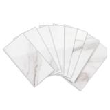 StyloVue 100 Pieces Peel and Stick Backsplash for Kitchen, 3" x 6" PVC Subway Tile 2025 Upgraded Glossy White Marble with White Grout Backsplash Stick on Tile Elevate Kitchen Fireplace RV