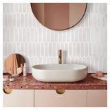 Commomy Thicker Peel and Stick Backsplash - 10 pcs of 12" x 12" - 3D Adhesive Peel and Stick Tiles Backsplash for Kitchen, Bathroom, Removable, Waterproof, Vinyl Wall Tile