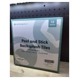 Commomy Thicker Peel and Stick Backsplash - 10 pcs of 12" x 12" - 3D Adhesive Peel and Stick Tiles Backsplash for Kitchen, Bathroom, Removable, Waterproof, Vinyl Wall Tile