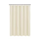 Mrs Awesome Embossed Microfiber Extra Long Shower Curtain Liner 71 x 84 inches, Soft Fabric Shower Curtain Washable and Water Repellent,71x84, Cream