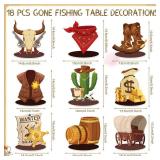 Namalu 18 Pieces Western Cowboy Centerpiece for Birthday Party West Tables Decorations Western Theme Table Centerpieces for Cowboy Party Decorations Birthday Baby Shower