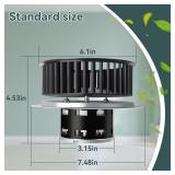 Upgrade QT-110N-B QT-80-B QT-9093 QT-100L QT110N Bathroom Fan Motor & Blower Wheel Replacement, Compatible with All Nutone QT110 QT100 QT90 QT80 Series Fans, Replaces for S0696B000 S0695B000 Motor
