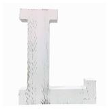 Extra Large Wood Decor Letters Wood Distressed White Letters DIY Block Words Sign Alphabet Free Standing Hanging for Home Bedroom Office Wedding Party (L)